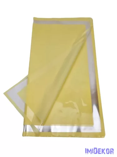 Fólia ív 58x58cm 20db/csomag Átlátszó kerettel - Sárga