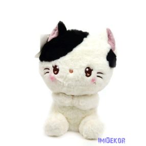 Cica plüss figura - Fekete fülű