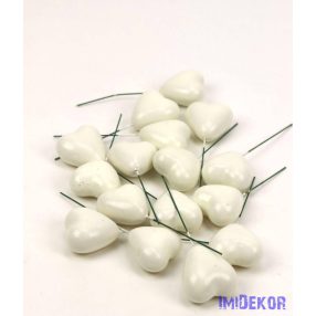 Szív pikk 4cm 16db/csomag - Fehér