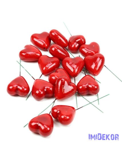 Szív pikk 4cm 16db/csomag - Piros