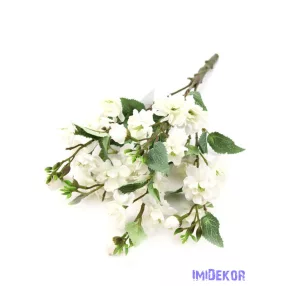 Kis virágos ág köteg 46cm - Fehér