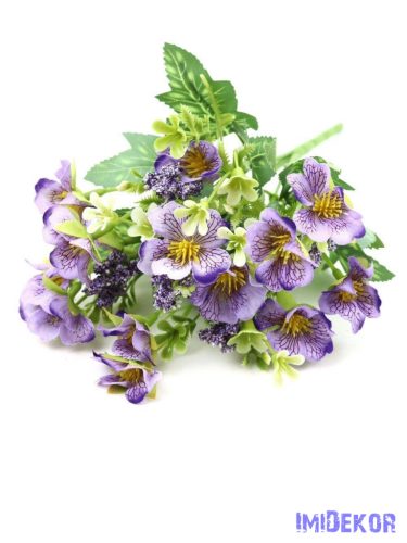 Kisfejű árvácska csokor 28cm - Lila