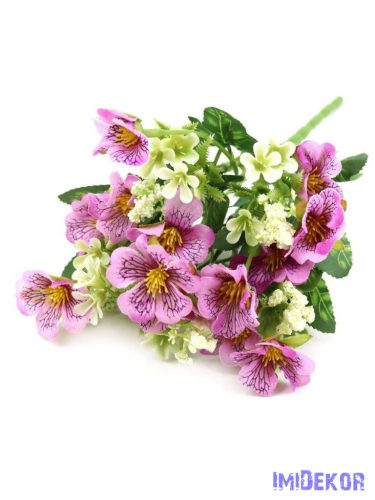 Kisfejű árvácska csokor 28cm - Mályva