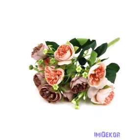 Boglárka selyemvirág csokor 30cm - Rózsaszín-Mályva