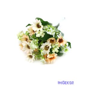 Vegyes színű margaréta csokor 28cm - Barack