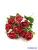 Fodros szirmú rózsa csokor 10 fejes 31cm - Piros