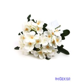 Hortenzia 5 ágú kis csokor 31cm - Fehér
