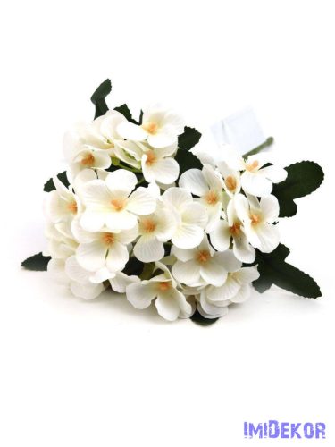 Hortenzia 5 ágú kis csokor 31cm - Fehér