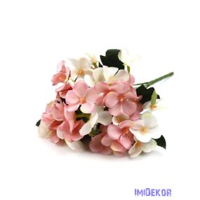 Hortenzia 5 ágú kis csokor 31cm - Rózsaszín