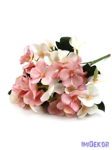 Hortenzia 5 ágú kis csokor 31cm - Rózsaszín