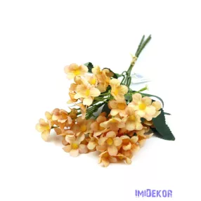 Apró virágos selyem csokor köteg 33cm - Barack