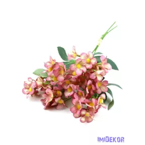 Apró virágos selyem csokor köteg 33cm - Cirmos Mályva