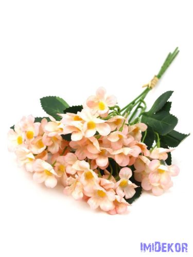 Apró virágos selyem csokor köteg 33cm - Cirmos Rózsaszín