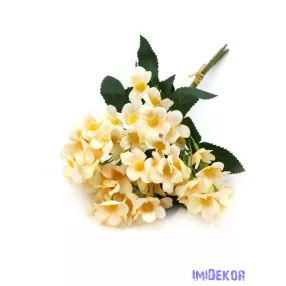 Apró virágos selyem csokor köteg 33cm - Halvány Barack