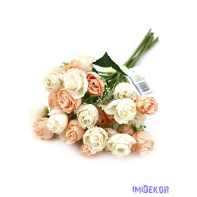 Boglárka kötegelt selyemcsokor 35cm - Barack