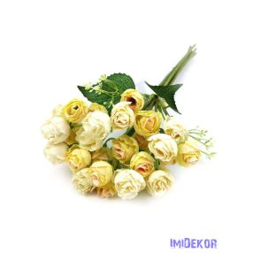 Boglárka kötegelt selyemcsokor 35cm - Krém