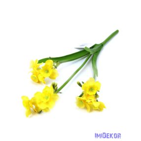Nárcisz 3 ágú leveles 39cm - Sárga