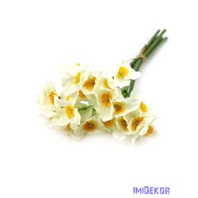 Nárcisz 6 szálas köteg 41 cm - Fehér