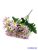 Szeldelt virágú margaréta csokor bogyóval 33cm - Lila