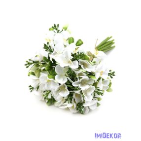 Hortenzia selyem köteg 30cm - Fehér