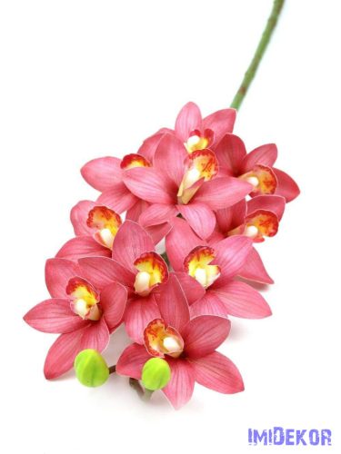 Cymbidium 10 fejes orchidea ág 73 cm - Mályva