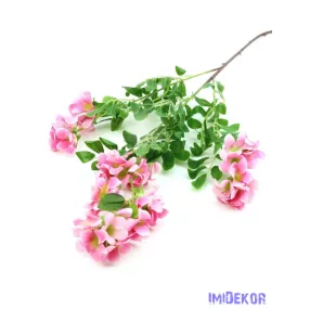 Virágos 3 szálú selyem ág 97cm - Pink