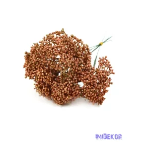 Bogyós műzöld 6szálas pikk köteg 23cm - Rozsda