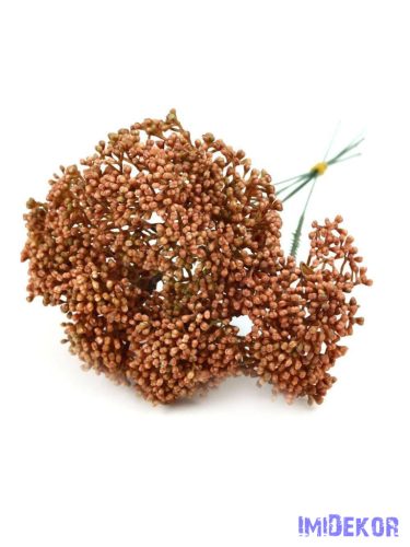 Bogyós műzöld 6szálas pikk köteg 23cm - Rozsda