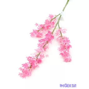 Színes hamvas művirágos ág 64cm - Pink