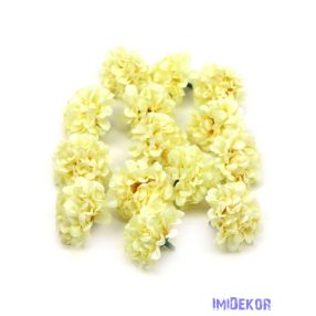 Dekor selyemvirág fej 5cm 14db/csomag - Krém