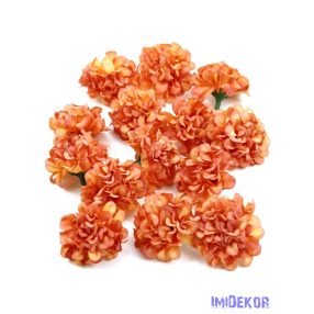Dekor selyemvirág fej 5cm 14db/csomag - Antik Narancs