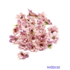 Dekor selyemvirág fej 4,5cm 30db/csomag - Világoslila