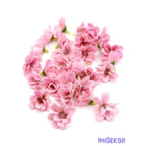 Dekor selyemvirág fej 4,5cm 30db/csomag - Rózsaszín