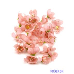 Dekor selyemvirág fej 5,5cm 28db/csomag - Rózsaszín