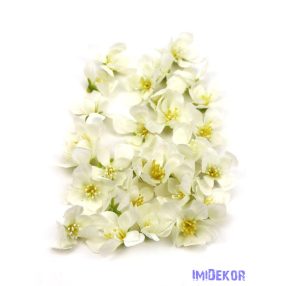 Dekor selyemvirág fej 5,5cm 28db/csomag - Fehér