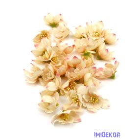 Dekor selyemvirág fej 5,5cm 28db/csomag - Halvány Barack