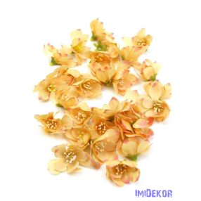 Dekor selyemvirág fej 5,5cm 28db/csomag - Barack