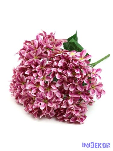 Szeldelt szirmú hortenzia műcsokor 44cm - Cirmos Pink
