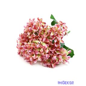 Szeldelt szirmú hortenzia műcsokor 44cm - Cirmos Zöld