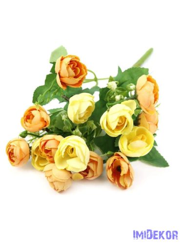 Boglárka vegyes színű kis csokor 31cm 362 - Sárga-Narancs