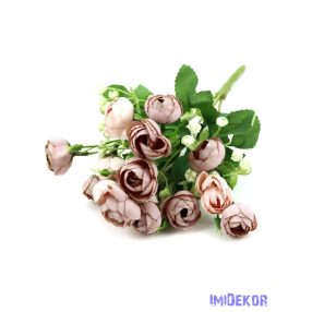   Boglárka vegyes színű kis csokor 31cm 362 - Fáradt Rózsaszín-Rózsaszín