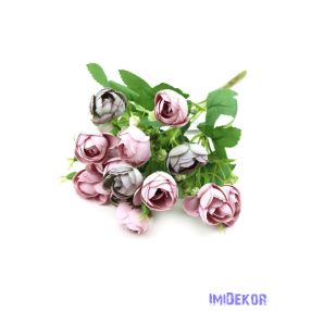 Boglárka vegyes színű kis csokor 31cm 362 - Lila-Szürke