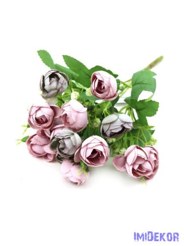 Boglárka vegyes színű kis csokor 31cm 362 - Lila-Szürke