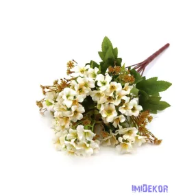 Apró virágos selyem csokor 42cm - Halvány Barack