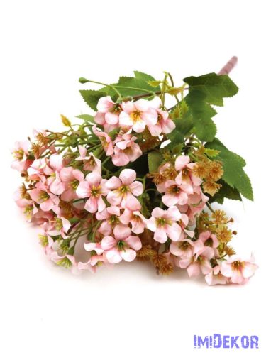 Apró virágos selyem csokor 42cm - Rózsaszín