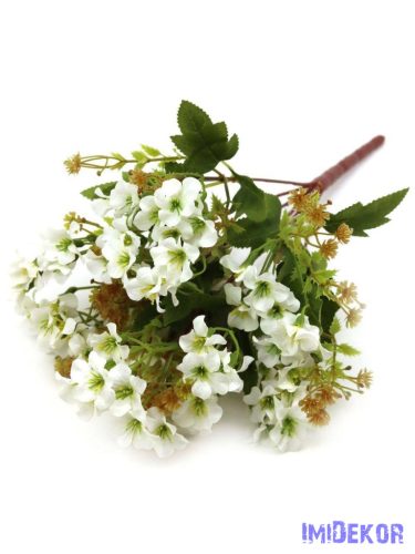 Apró virágos selyem csokor 42cm - Fehér
