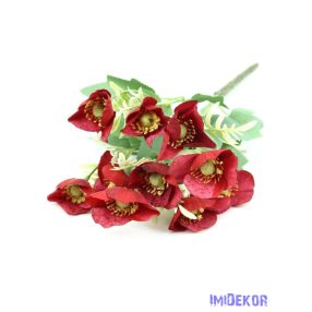 Pipacs selyem csokor 30cm - Piros