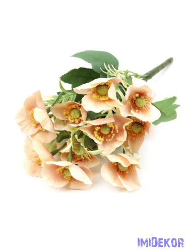 Pipacs selyem csokor 30cm - Barack