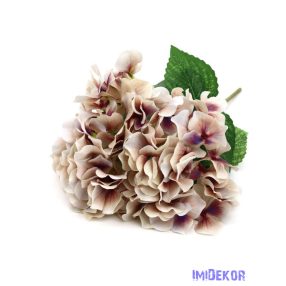 Cirmos hortenzia selyem csokor 33cm - Púder Mályva