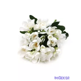 Vegyes színű kis csokor 33cm - Fehér